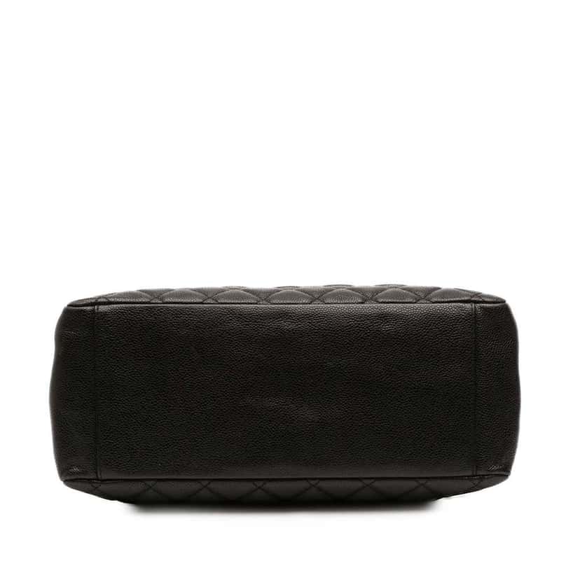 Chanel Caviar Grand Shopping Tote Black Leather Good condition - Inside View