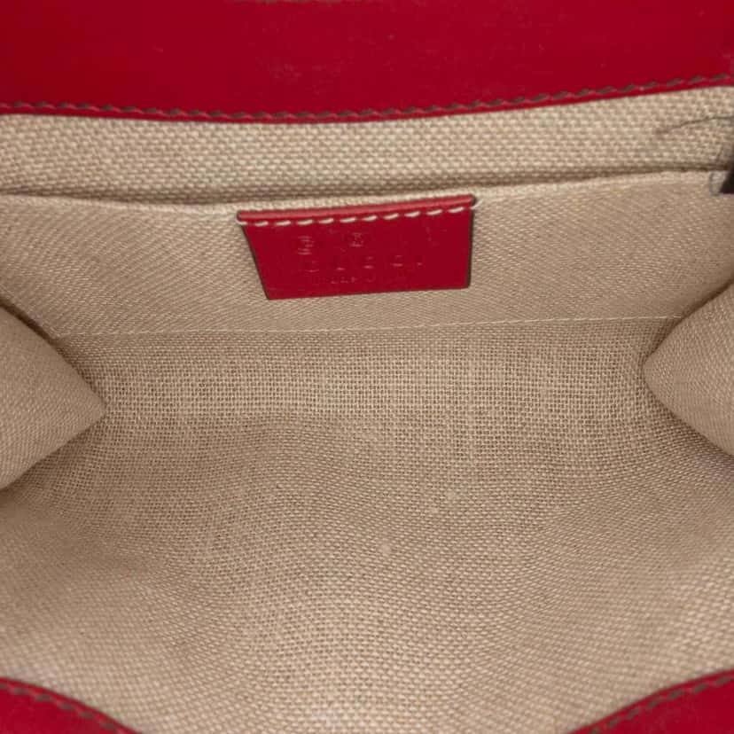 Gucci Mini Microguccissima Emily Crossbody Red Leather Good condition - Model View