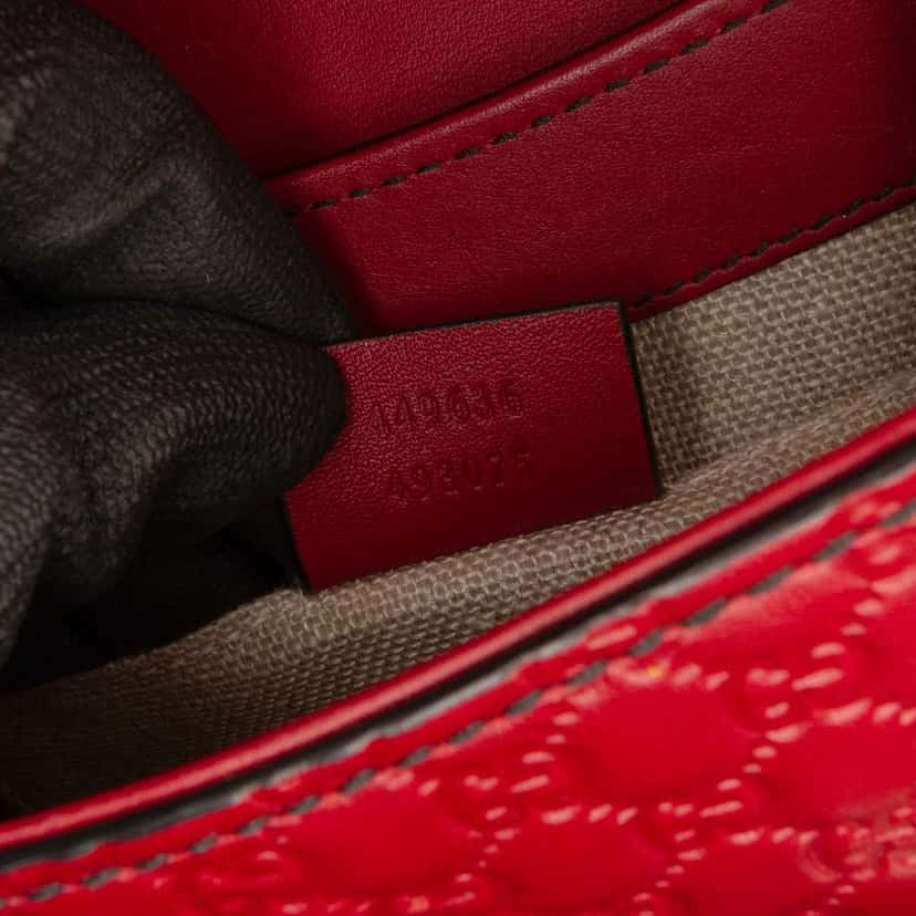 Gucci Mini Microguccissima Emily Crossbody Red Leather Good condition - Box View