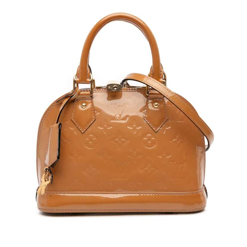 Louis Vuitton Monogram Vernis Alma BB Brown Leather Good condition - Front View