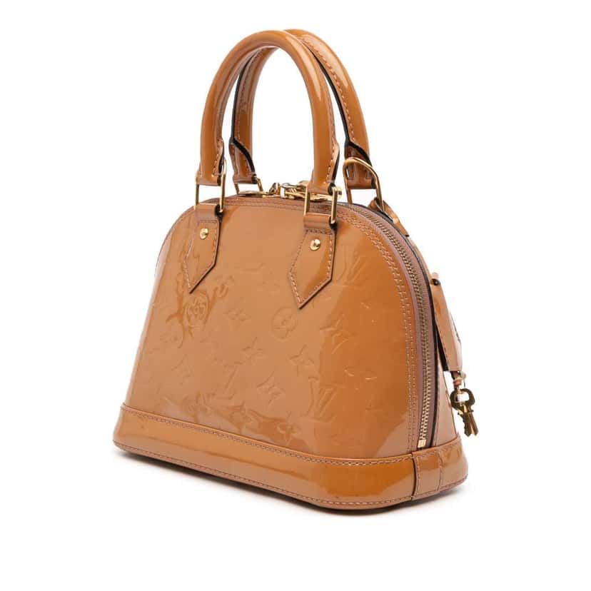 Louis Vuitton Monogram Vernis Alma BB Brown Leather Good condition - Back View