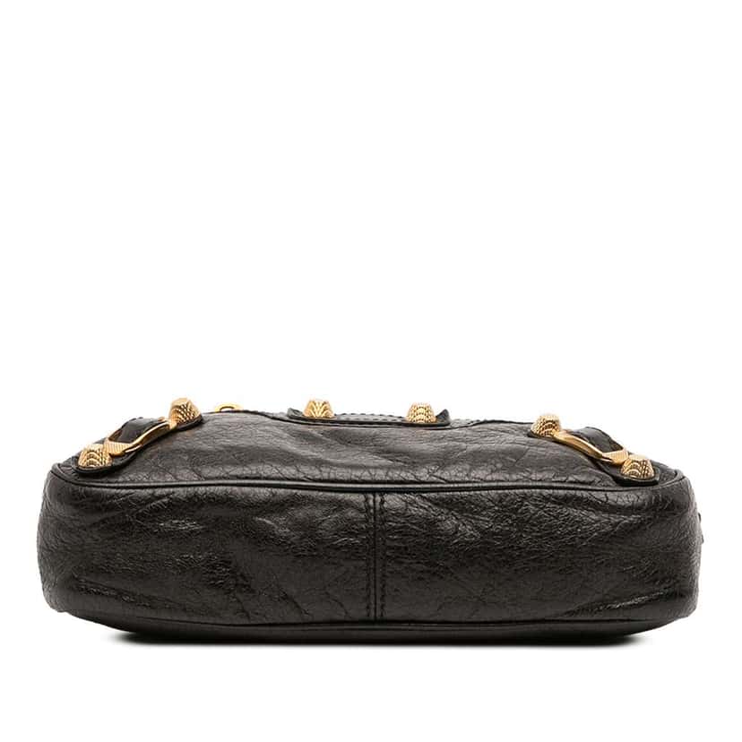 Balenciaga Lambskin Motocross Giant 12 Hip Crossbody Black Leather Good condition - Inside View
