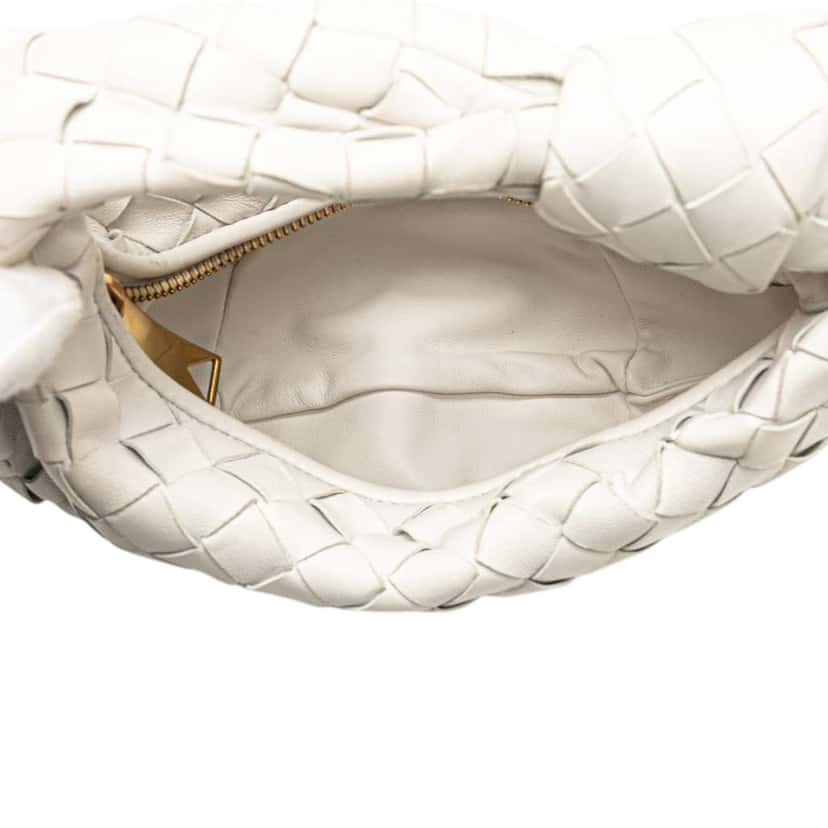 Bottega Veneta Mini Nappa Intrecciato Jodie White Leather Good condition - Model View