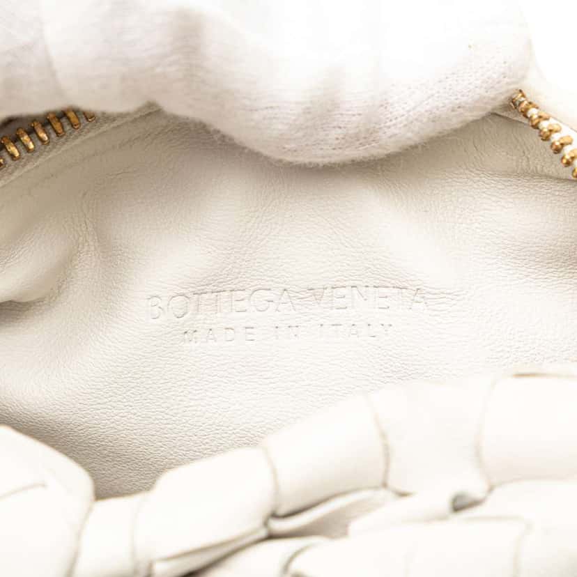 Bottega Veneta Mini Nappa Intrecciato Jodie White Leather Good condition - Box View