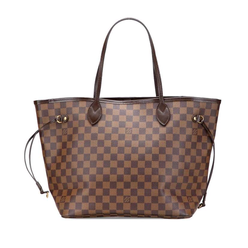 Louis Vuitton Damier Ebene Neverfull MM Brown Canvas Good condition - Front View