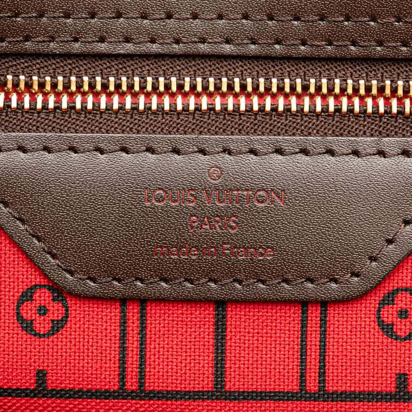Louis Vuitton Damier Ebene Neverfull MM Brown Canvas Good condition - Box View