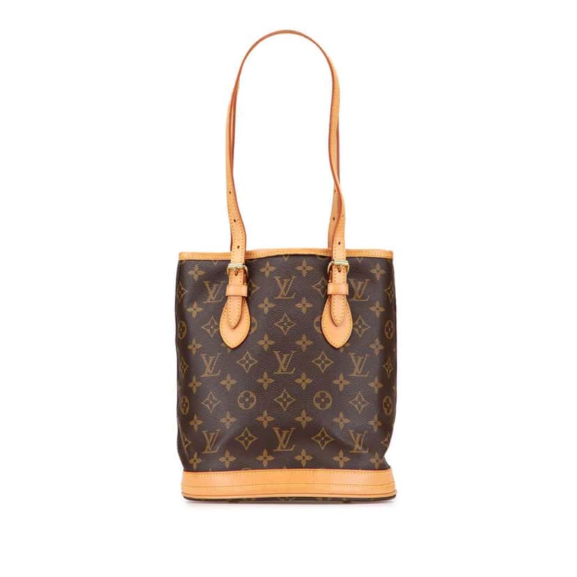Louis Vuitton Monogram Petit Bucket Brown Fair condition - Front View