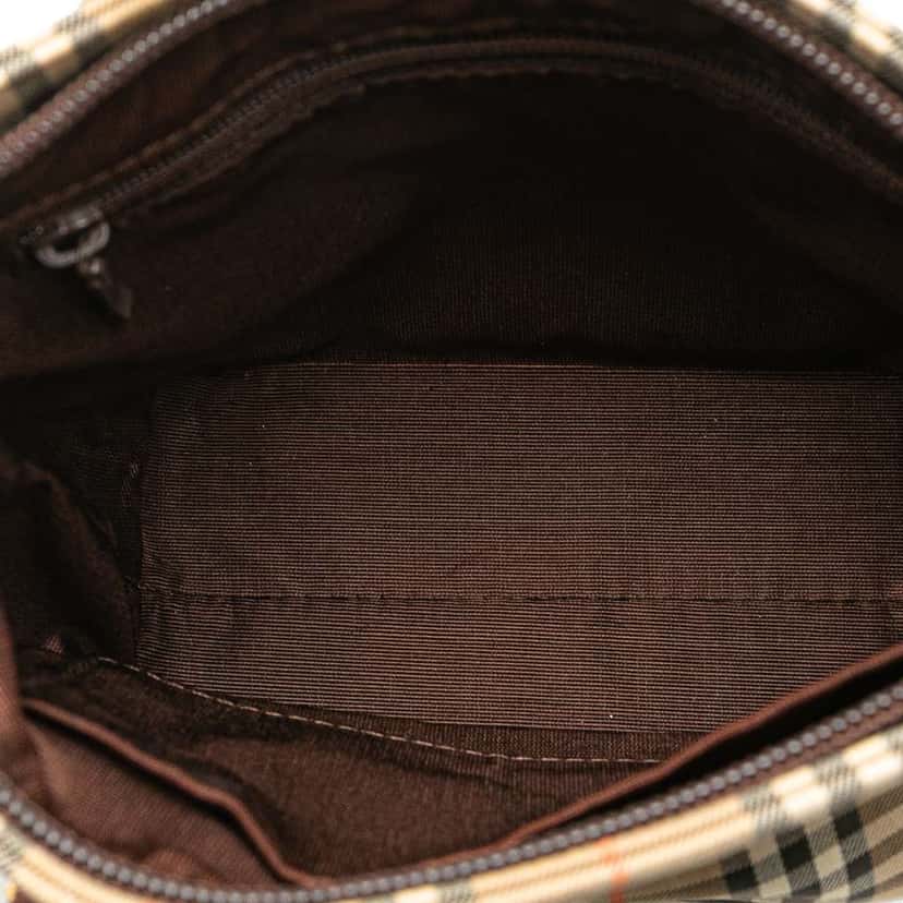 Burberry Haymarket Check Canvas Handbag Brown Canvas Good condition - Model View