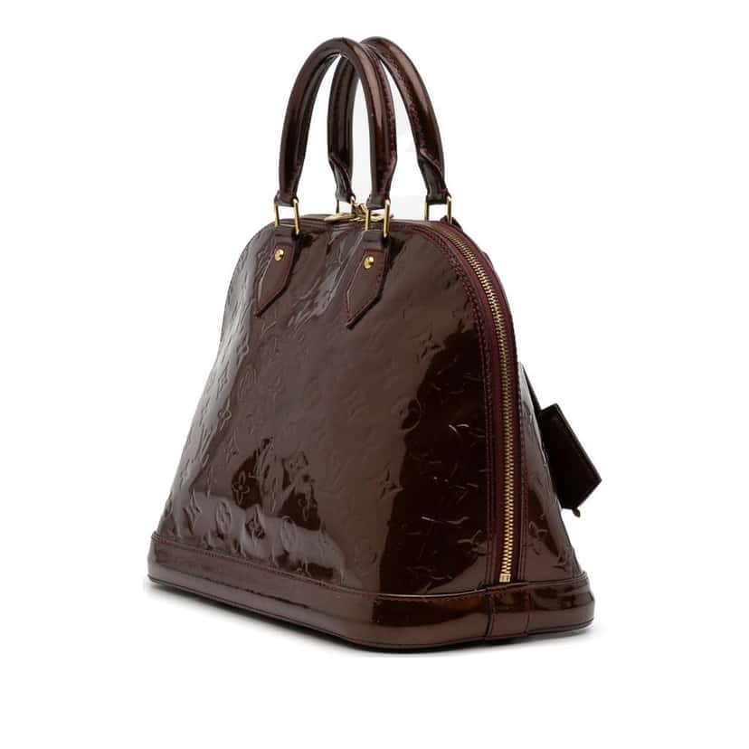 Louis Vuitton Monogram Vernis Alma PM Red Leather Good condition - Back View