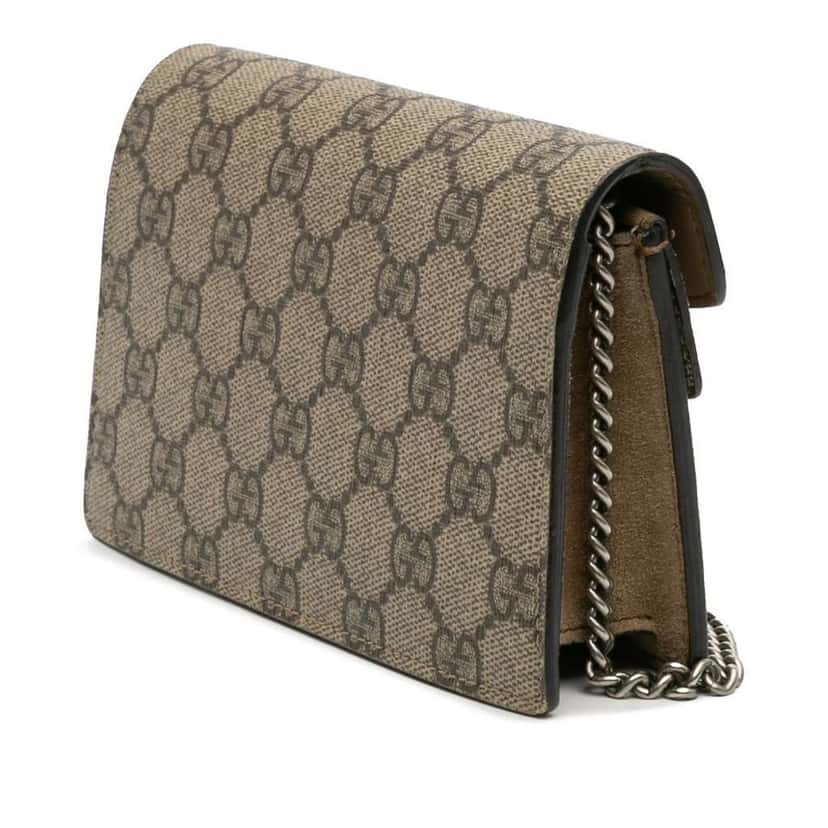Gucci Mini GG Supreme Dionysus Crossbody Brown Canvas Good condition - Back View