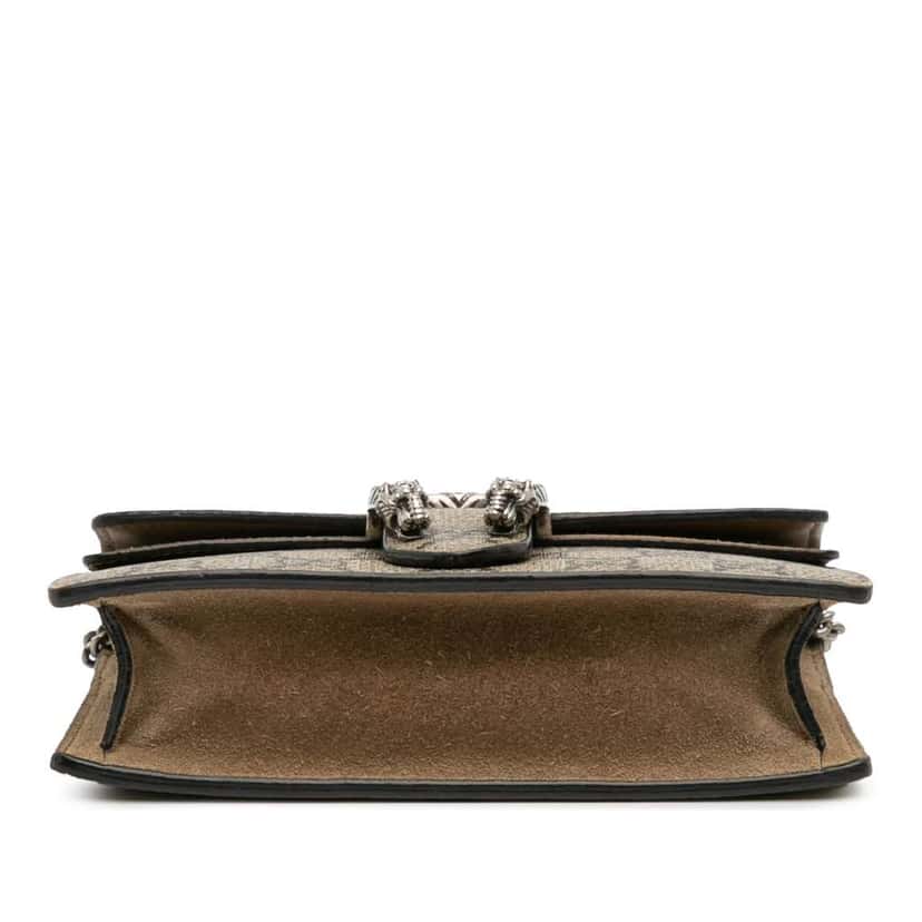 Gucci Mini GG Supreme Dionysus Crossbody Brown Canvas Good condition - Inside View