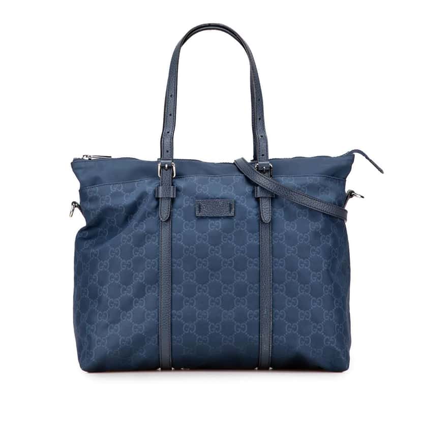 Gucci GG Nylon Satchel Blue Good condition - Front View