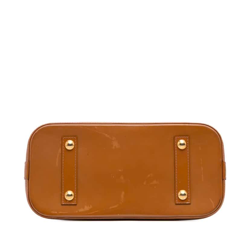 Louis Vuitton Monogram Vernis Alma PM Brown Leather Good condition - Inside View