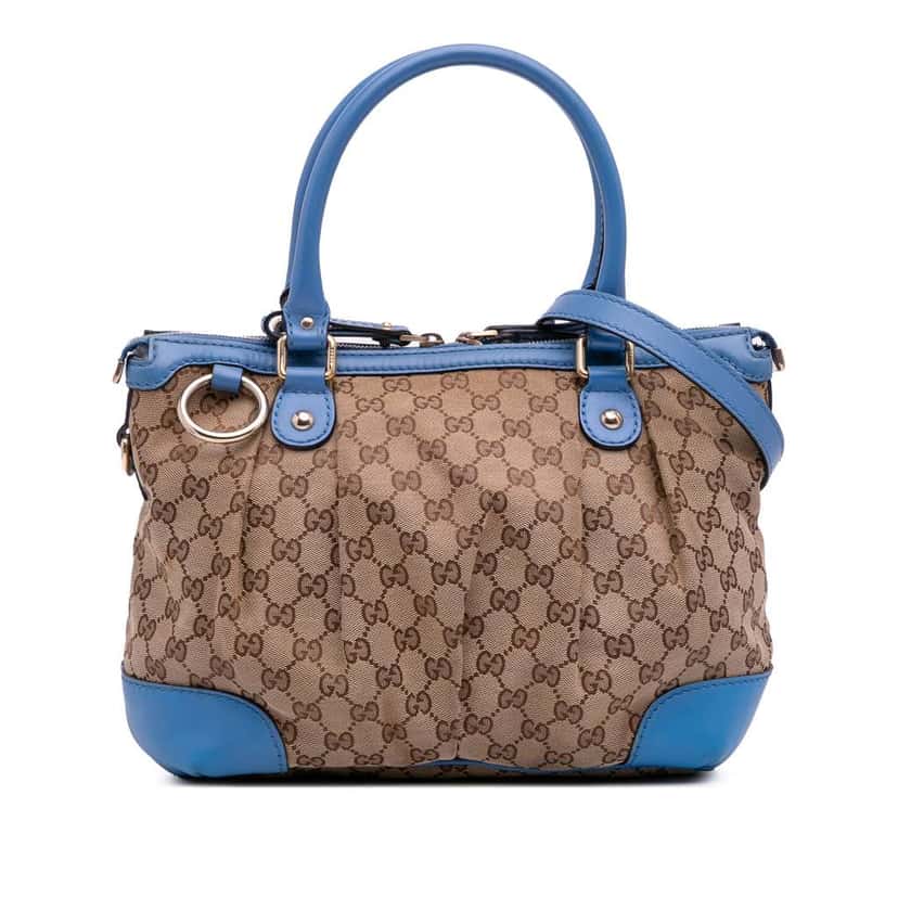 Gucci GG Canvas Sukey Satchel Brown Canvas Good condition - Front View