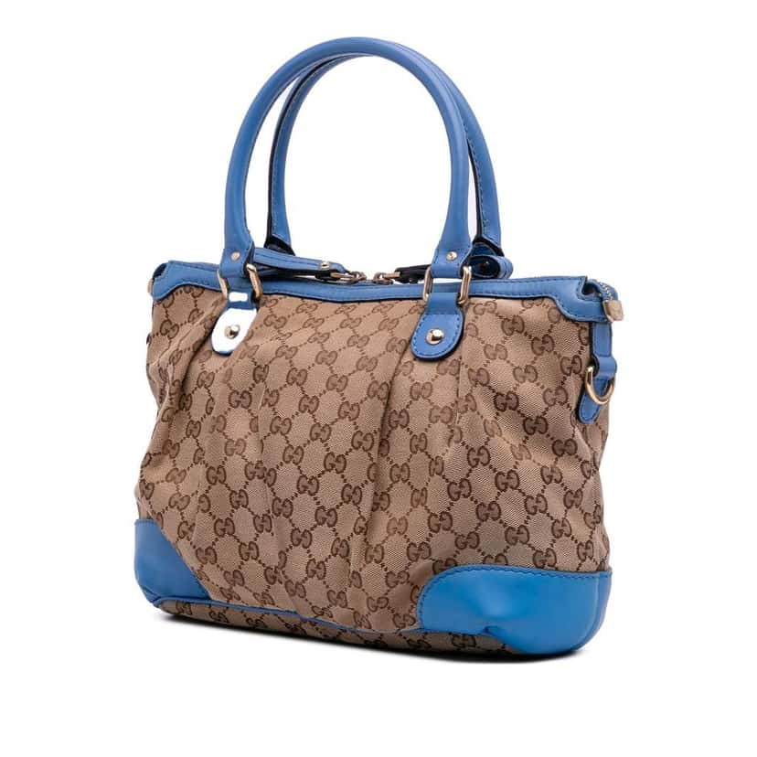 Gucci GG Canvas Sukey Satchel Brown Canvas Good condition - Back View