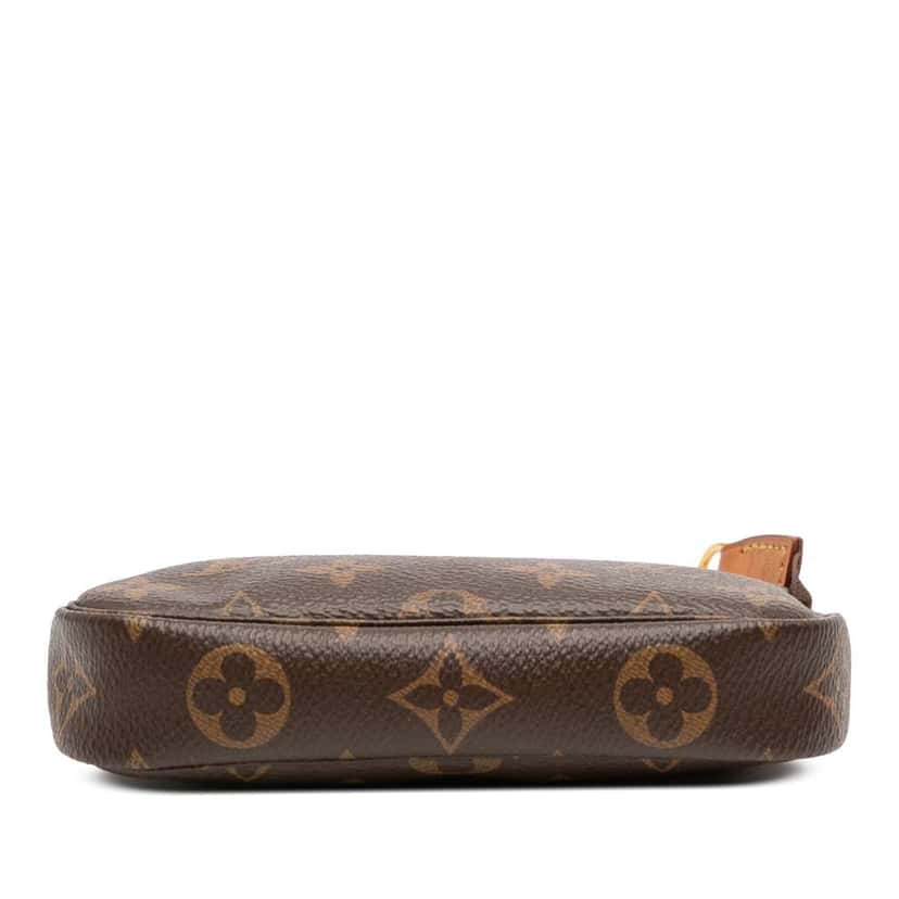 Louis Vuitton Monogram Mini Pochette Accessoires Brown Canvas Good condition - Inside View