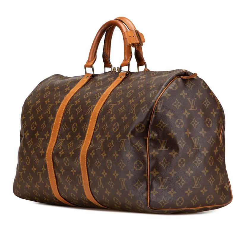 Louis Vuitton Monogram Keepall 50 Brown Fair condition - Back View