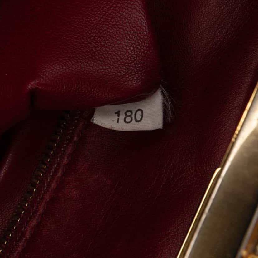 Prada Saffiano Lux Pyramid Frame Top Handle Bag Red Leather Good condition - Box View