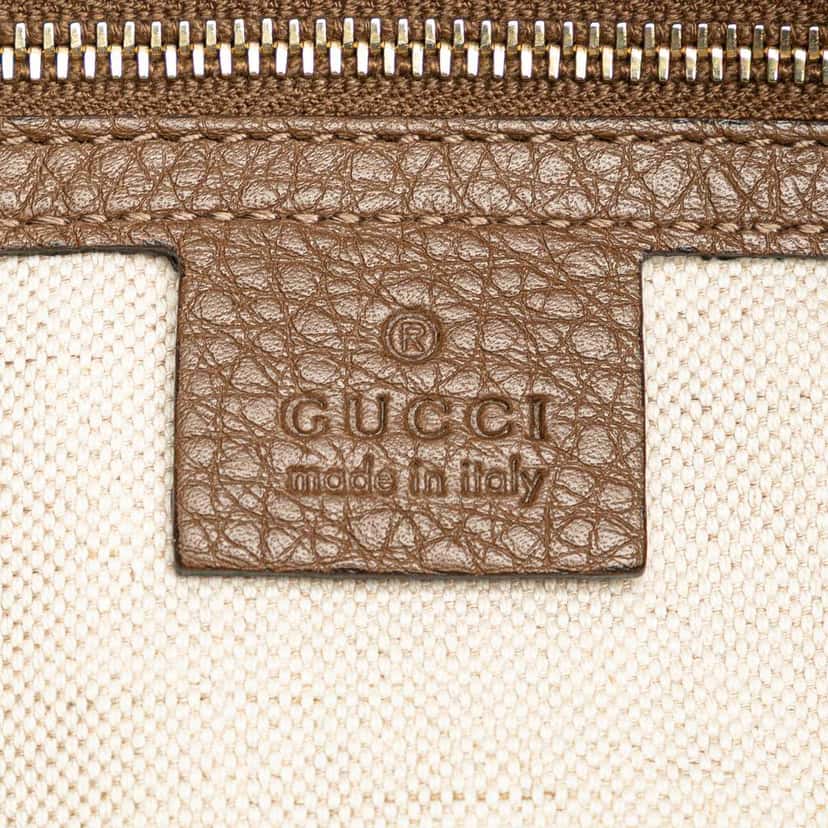 Gucci Large Calfskin Bamboo Shopper Satchel Brown Leather Good condition - Box View