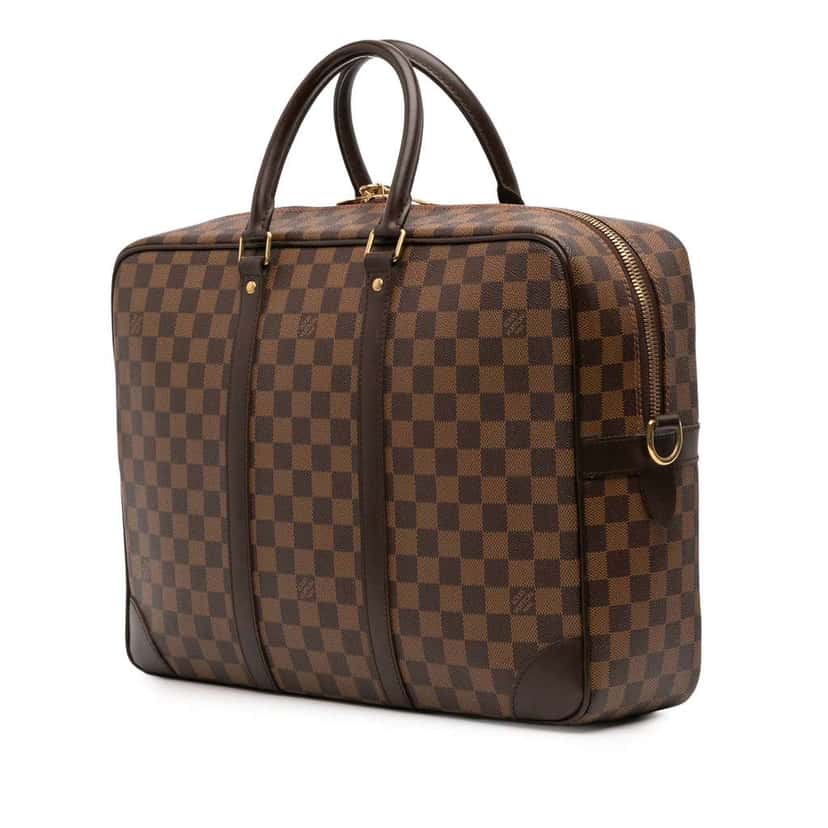 Louis Vuitton Damier Ebene Porte Documents Voyage GM Brown Good condition - Back View