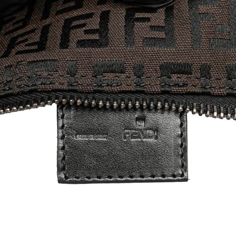 Fendi Small Zucchino Canvas Tote Brown Canvas Good condition - Box View