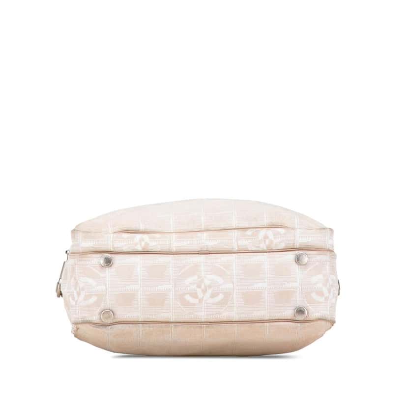 Chanel New Travel Line Nylon Satchel Brown Fair condition - Inside View