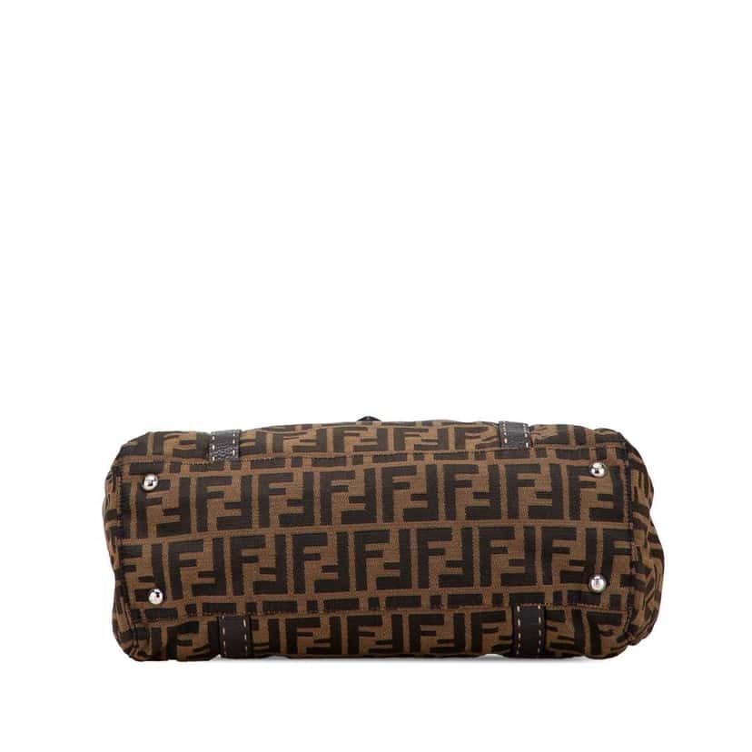 Fendi Large Zucca Canvas Selleria Linda Handbag Brown Canvas Fair condition - Inside View