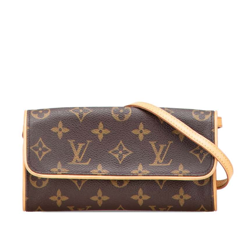 Louis Vuitton Monogram Pochette Twin PM Brown Canvas Good condition - Front View