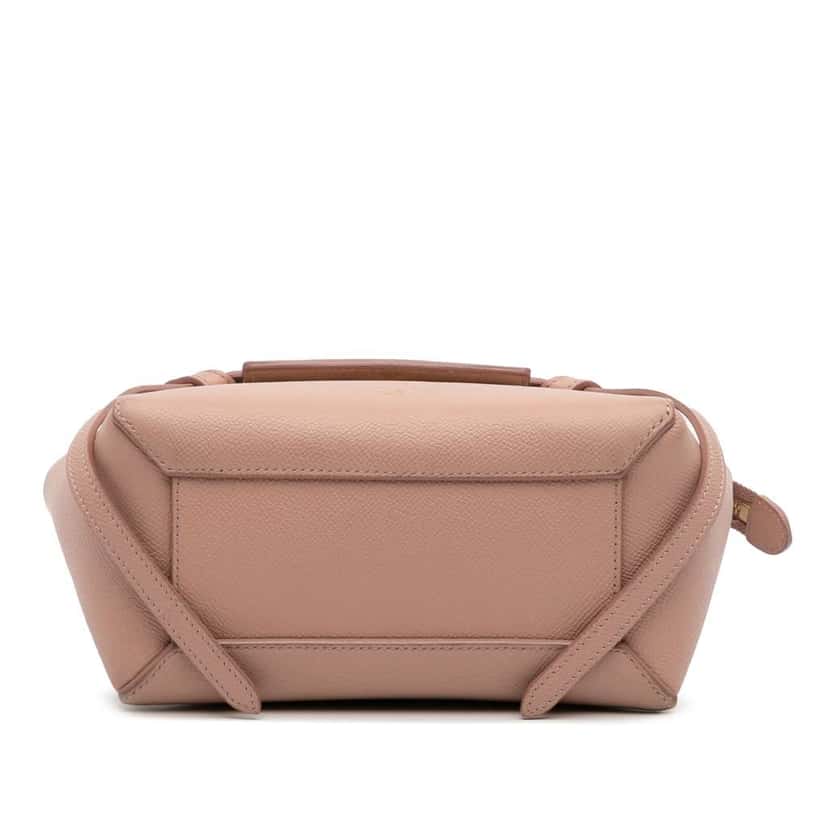 Celine Nano Grained Calfskin Belt Bag Pink Leather Good condition - Inside View