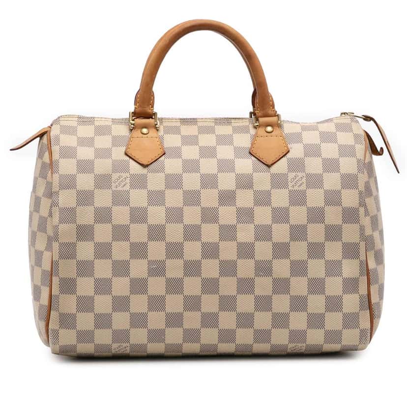 Louis Vuitton Damier Azur Speedy 30 White Good condition - Front View