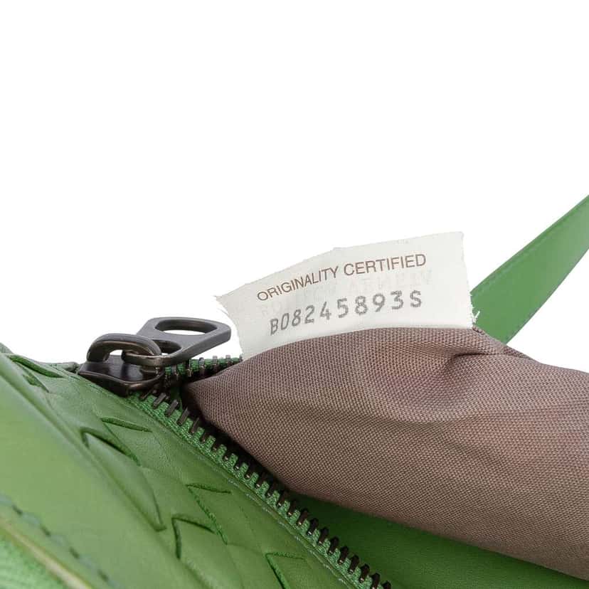 Bottega Veneta Nappa Intrecciato Crossbody Green Leather Good condition - Box View