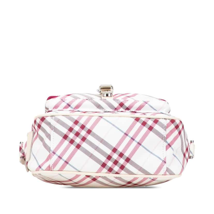 Burberry Nova Check Canvas Crossbody White Canvas Good condition - Inside View