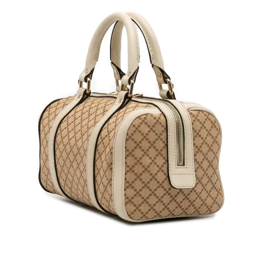 Gucci Small Diamante Canvas Joy Boston Bag Brown Canvas Good condition - Back View