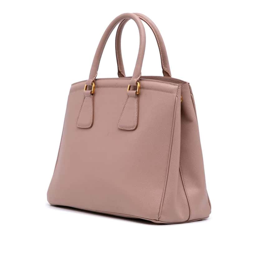 Prada Saffiano Lux Parabole Tote Pink Leather Good condition - Back View