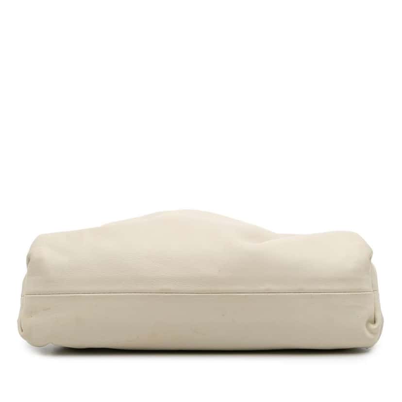 Bottega Veneta Lambskin The Mini Pouch Crossbody White Leather Good condition - Inside View