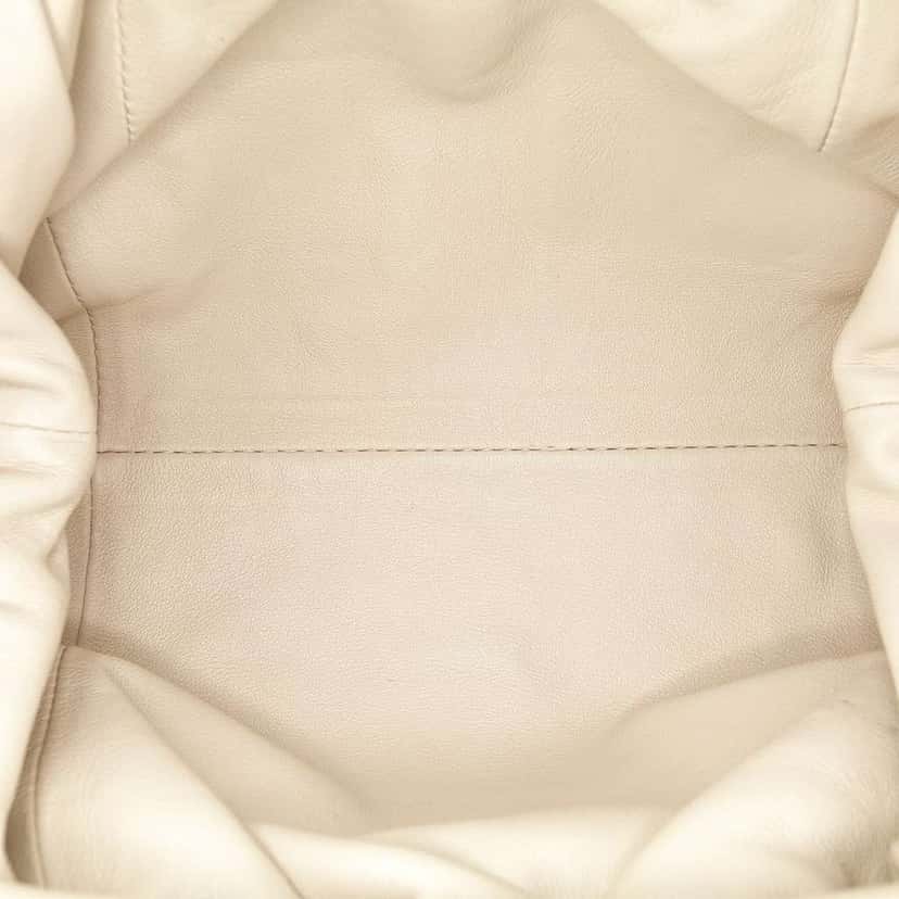 Bottega Veneta Lambskin The Mini Pouch Crossbody White Leather Good condition - Model View