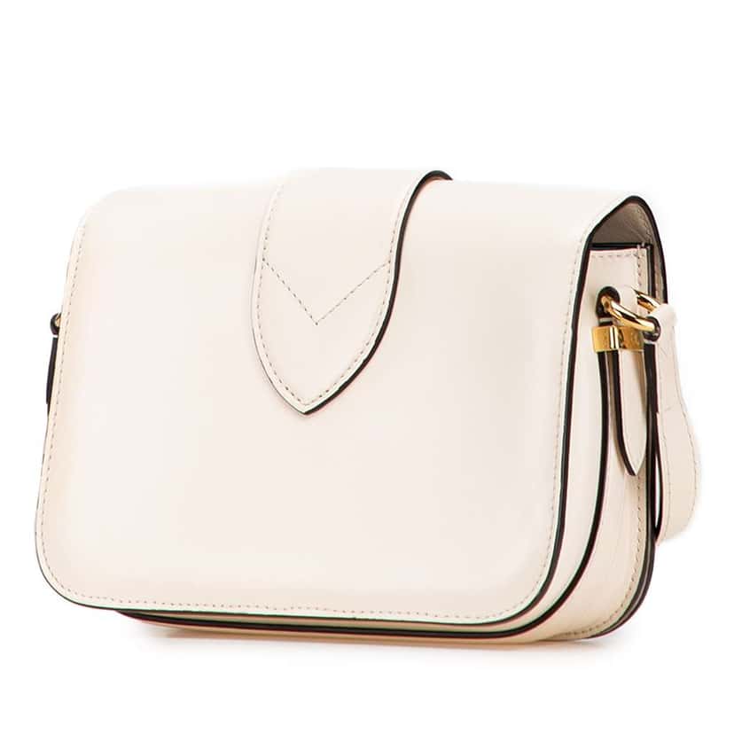 Louis Vuitton Calfskin LV Pont 9 Soft MM White Leather Good condition - Back View