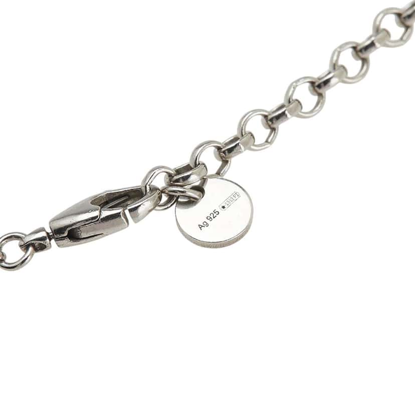 Gucci Sterling Silver Interlocking G Pendant Necklace Silver Silver Good condition - Back View