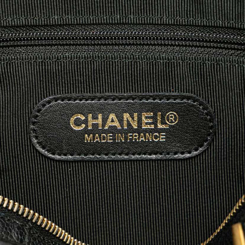 Chanel CC Caviar Boston Bag Black Leather Good condition - Box View