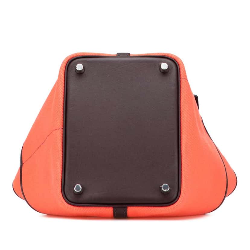 Hermès Toile Goeland and Swift Cargo Picotin Lock 18 Pink Canvas Good condition - Inside View