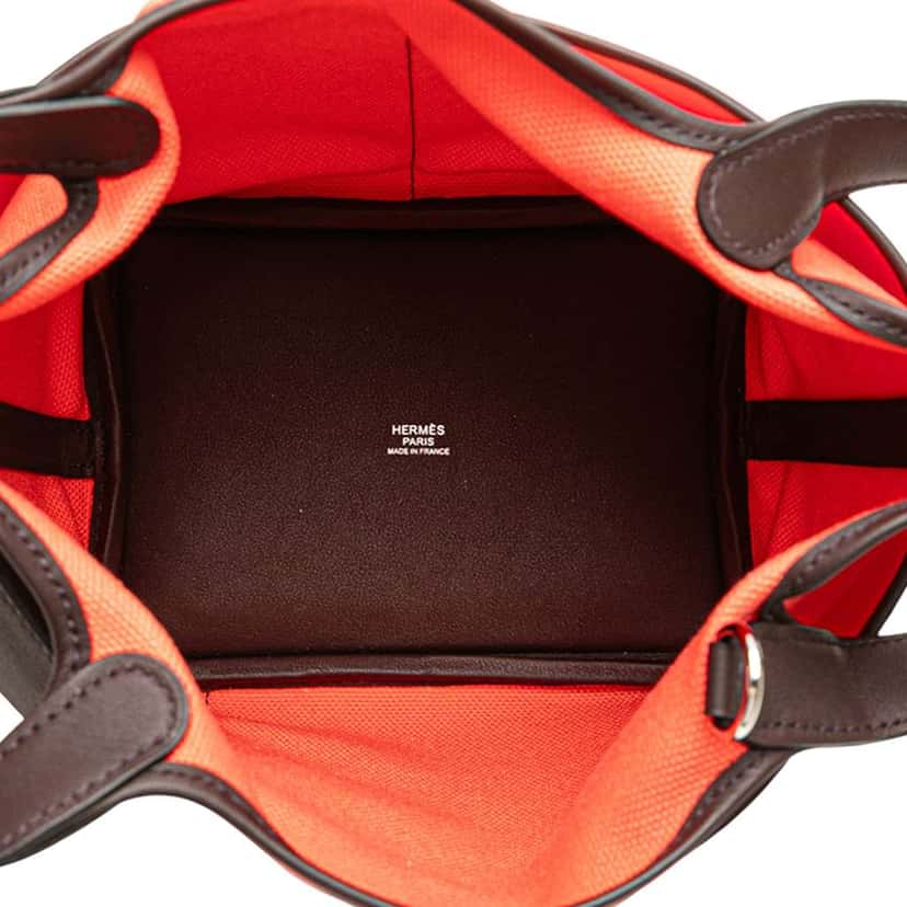 Hermès Toile Goeland and Swift Cargo Picotin Lock 18 Pink Canvas Good condition - Model View