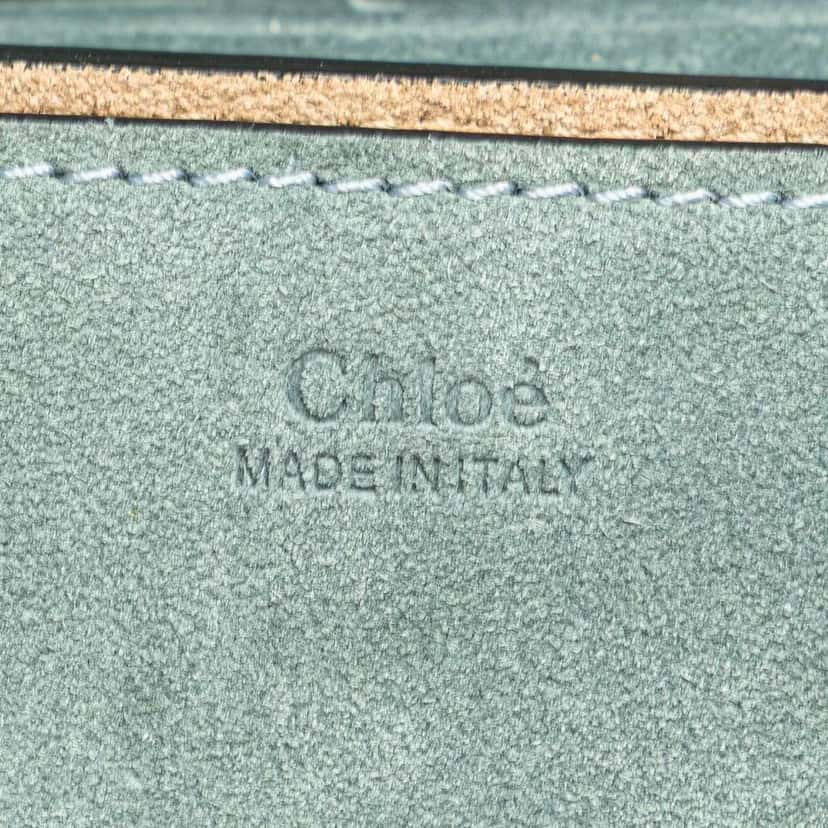 Chloé Small Suede and Calfskin Drew Crossbody Blue Leather Good condition - Box View