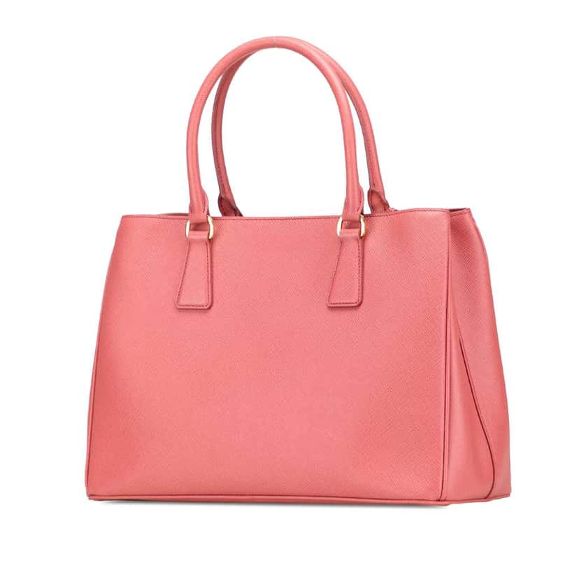 Prada Medium Saffiano Lux Galleria Satchel Pink Leather Very good condition - Back View