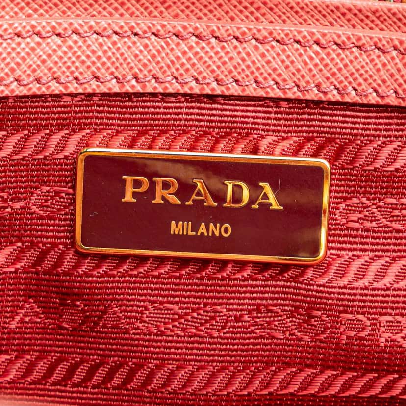 Prada Medium Saffiano Lux Galleria Satchel Pink Leather Very good condition - Box View