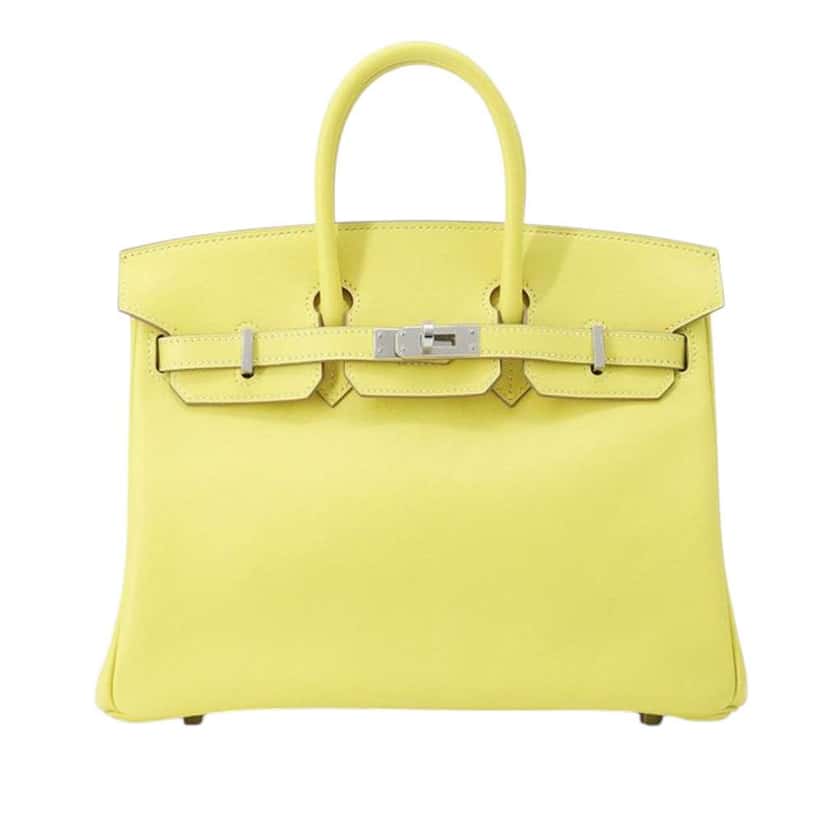 Hermès Swift Birkin Retourne 25 Yellow Leather Very good condition - Front View