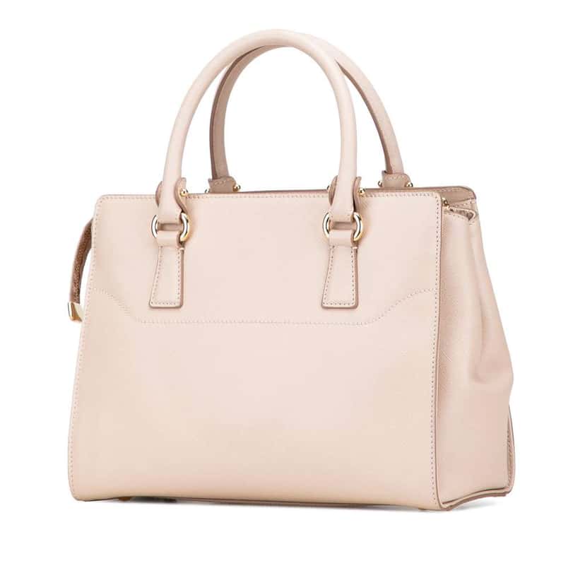 Salvatore Ferragamo Medium Leather Gancini Beky Satchel Brown Leather Good condition - Back View