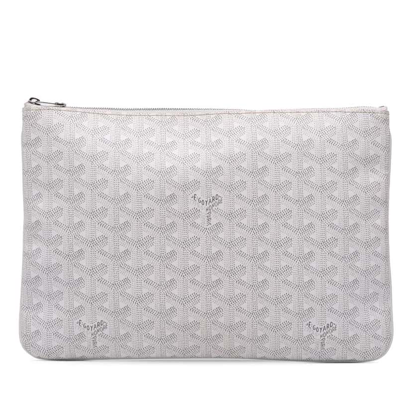 Goyard Goyardine Senat MM White Canvas Good condition - Front View