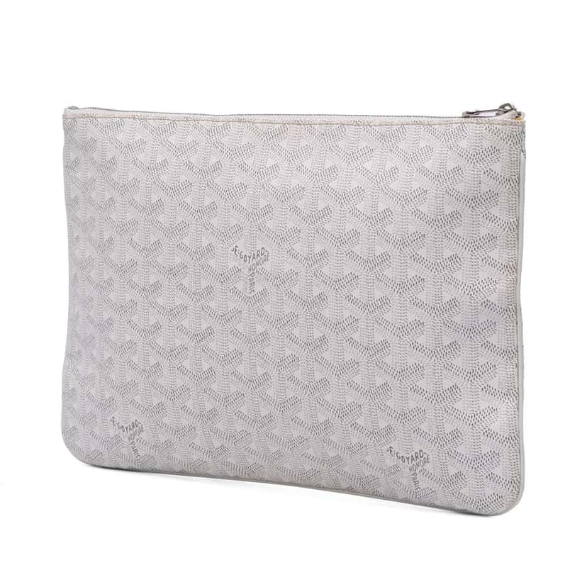Goyard Goyardine Senat MM White Canvas Good condition - Back View