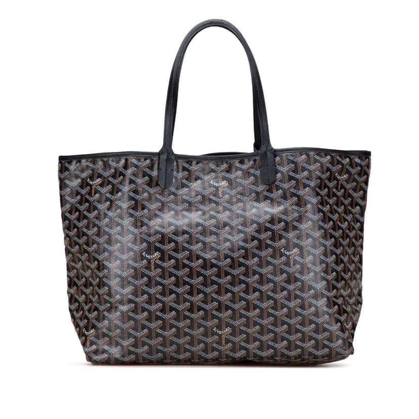 Goyard Goyardine Saint Louis PM Black Canvas Good condition - Front View