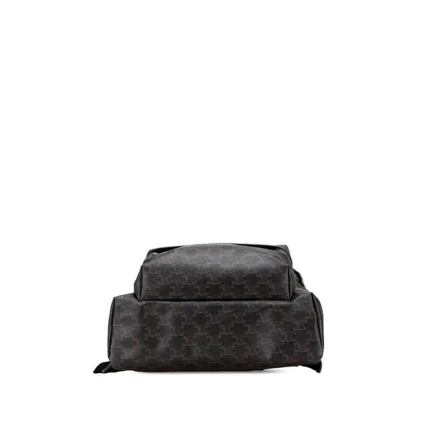 Celine Medium Triomphe Coated Canvas Backpack Brown Canvas Good condition - Inside View